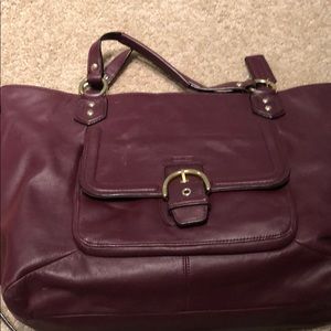 Coach leather laptop bag/tote